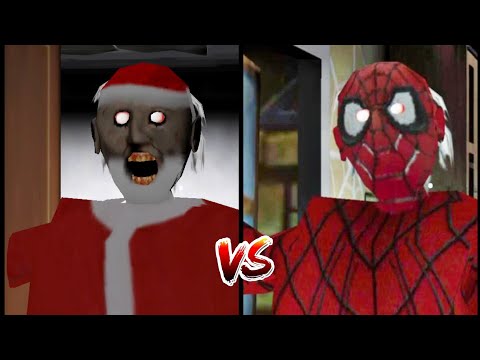 santa-vs-spidey-granny-|-granny-horror-game-song-|-granny-horror-game-story-|-granny-mods