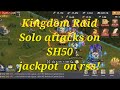 King of avalon my kingdom raid solo attacking  sh50  jackpot on plundering  rss