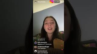 june 14, 2022 | lizzy mcalpine ig live | john mayer covers, "to the mountains" lower key, "i knew"