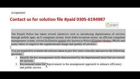 Management Skills (MGMT622)Assignment no.1 solution 2024 mgmt622 Assignment no 1 solution 2024