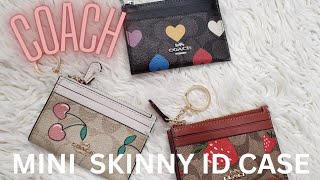 COACH HEART MINI SKINNY ID CASE LETS SEE HOW MUCH CARDS IT CAN HOLD 💙🧡♥️❤️ #coach