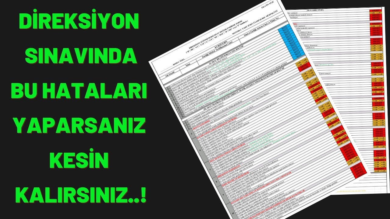 Direksiyon Sınavında Ne Yaparsam KALIRIM ? - #direksiyonsınavı değerlendirmesi neye göre yapılır ?