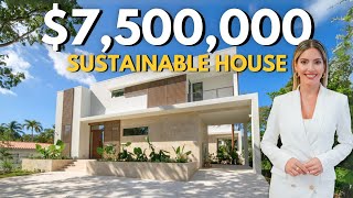Brand New $7,500,000 Sustainable Home in Miami Beach | Full HOUSE TOUR in Miami, Fl