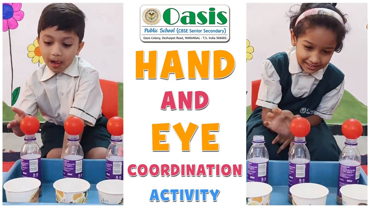 Hand and Eye Coordination activity at Oasis Public School, Warangal, TS - INDIA