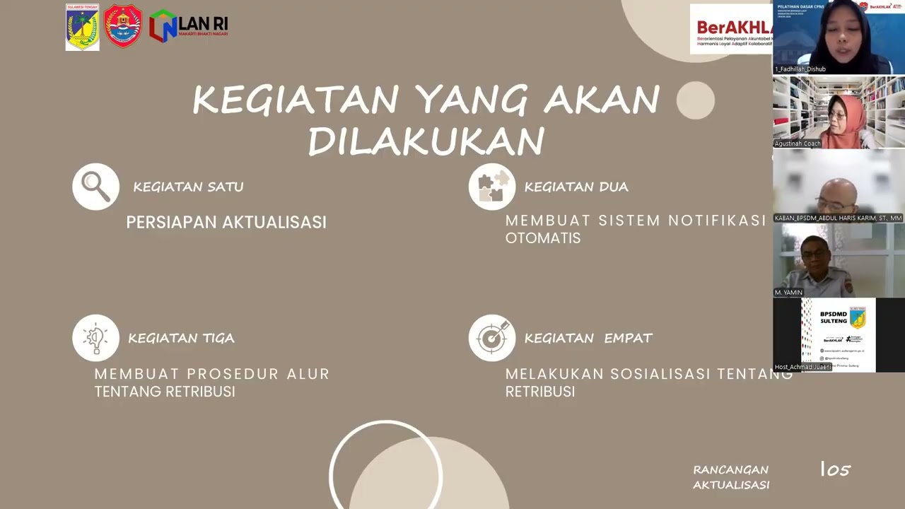 SEMINAR RANCANGAN AKTUALISASI OLEH FADHILLAH PESERTA LATSAR CPNS KABUPATEN BANGGAI LAUT TAHUN 2026