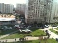 Вертолет улетает с  Новочеремушкинской улицы