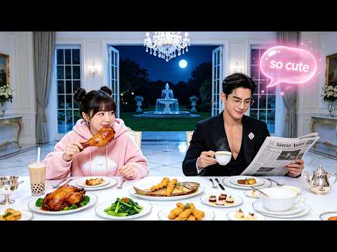 💞Cold CEO never smiles, until he sees his gluttonous contract wife devour all food, Fell!