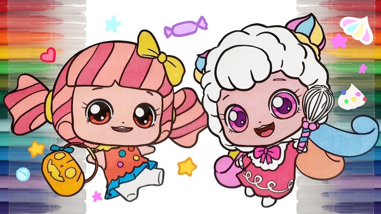 🥚색칠놀이🍬새콤달콤 캐치티니핑 머랭사탕 머랭핑 캔디핑 색칠하기 모아보기 모음🎨 Catch teenieping ...