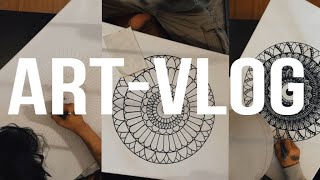 Vlog #10 - Adding something to the wall | Mandala | Timelapse | Sudbury | 🇳🇵🇨🇦