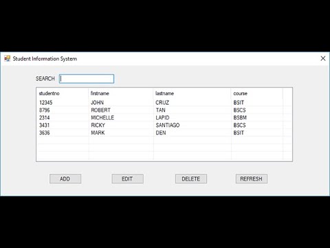 STUDENT INFORMATION SYSTEM IN VB.NET WITH SOURCE CODE