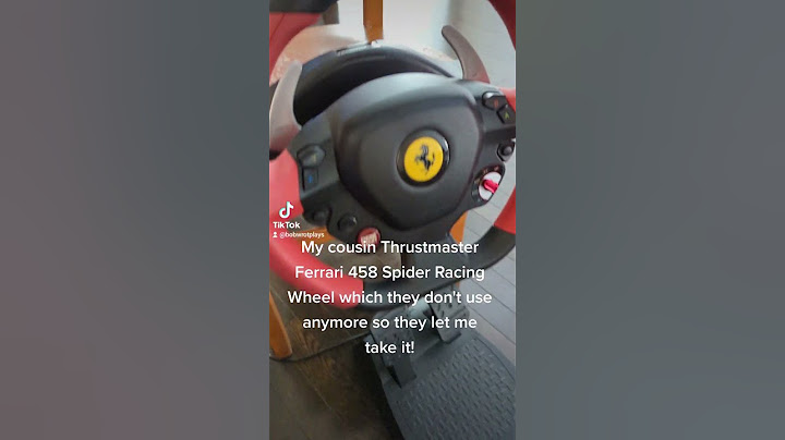My new Thrustmaster Ferrari 458 Spider Racing Wheel I got from my cousin's!