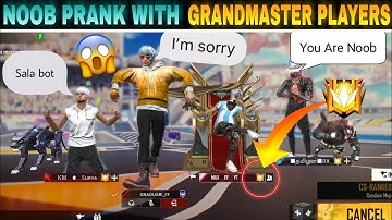 GrandMaster Girl call me Noob 😭 || Noob Prank 😂 || #Shorts #short #freefireprankviral