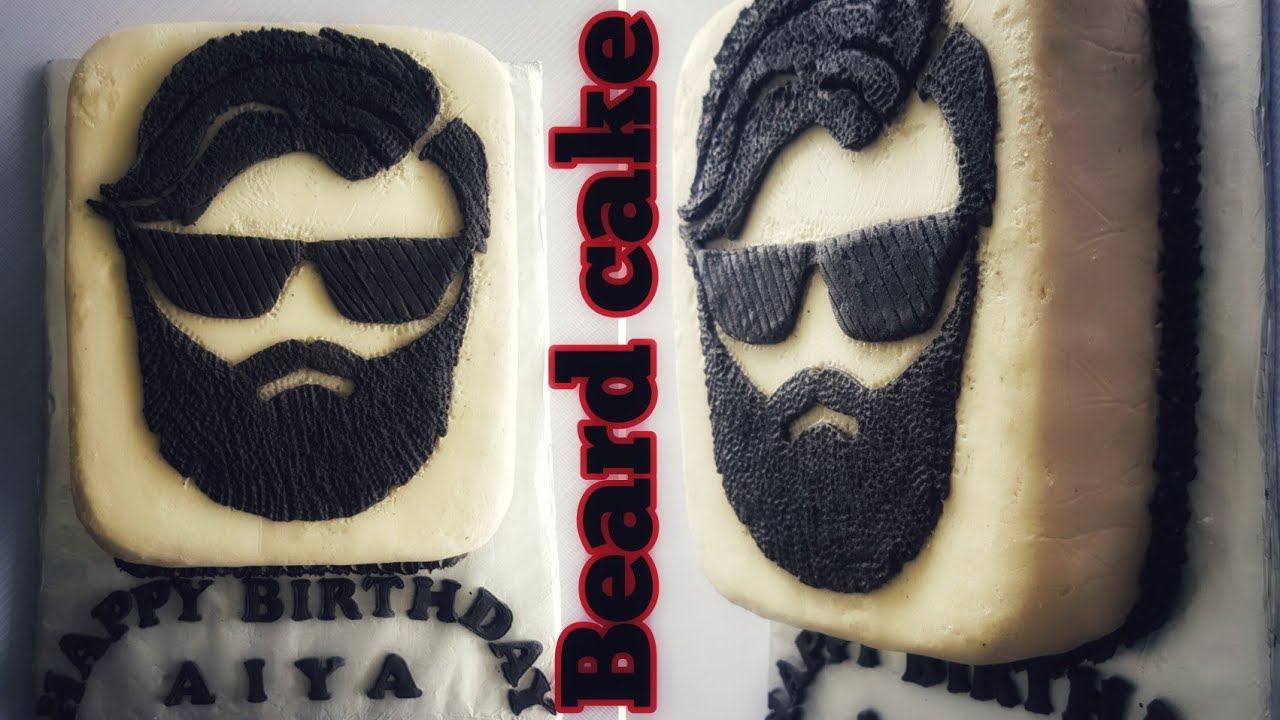 Beard Face Theme Cake