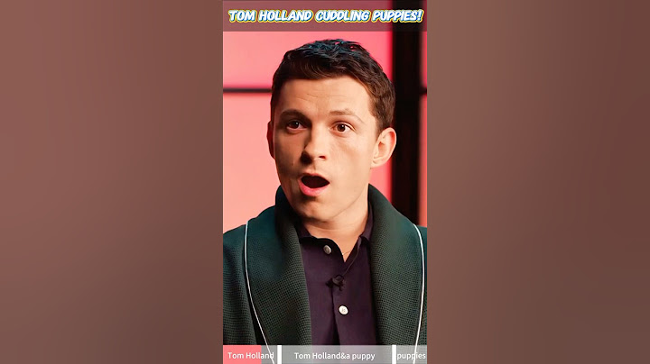 Tom Holland cuddling puppies! #tomholland #interview #heartwarmingmoment #shorts