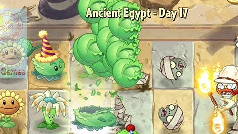 Plants vs Zombies 2 Walkthrough Part 5 (IOS) Ancient Egypt Day 17 to 20 - Upgrade Quest rank 9