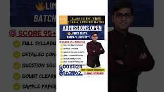 Scared of Class 12 Maths? 😮 ISC & CBSE Pure + Applied | Join Now | #shorts