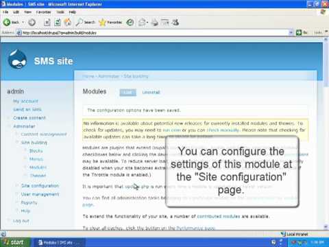 Send SMS from Drupal - Using the "Send an SMS" page