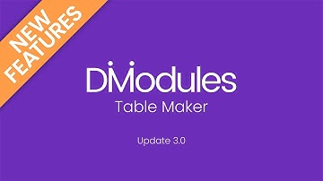Divi-Modules – Table Maker – Update 3.0