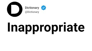 Inappropriate Meaning In English