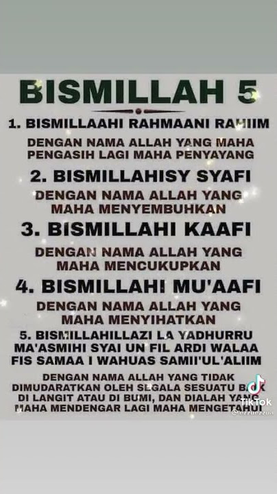 Bismillah 5 amal pagi & Petang inshaallah dilindungi bahaya