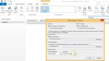 How to Mail Merge an Email to your Outlook Contacts