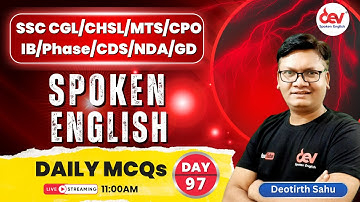 Day-97:Daily English: Zero level se English sikhiye: 2025 learning:Top 50 English MCQs with Dev Sir