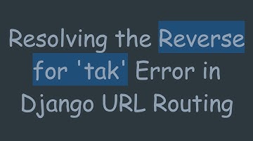 Resolving the Reverse for 