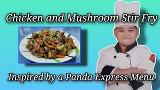 CHICKEN AND MUSHROOM STIR FRY ( inspired by a famous restaurant )