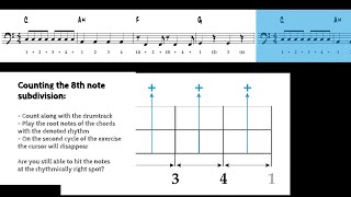 Playing &amp; Counting - Eighths note subdivisions 1