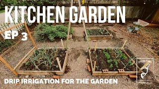 Kitchen Garden Series | Drip and Soaker Hose Irrigation System Build for the Garden How To | EP 3