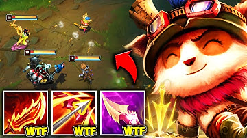Teemo but I shoot darts like a Machine Gun with only Attack Speed Items