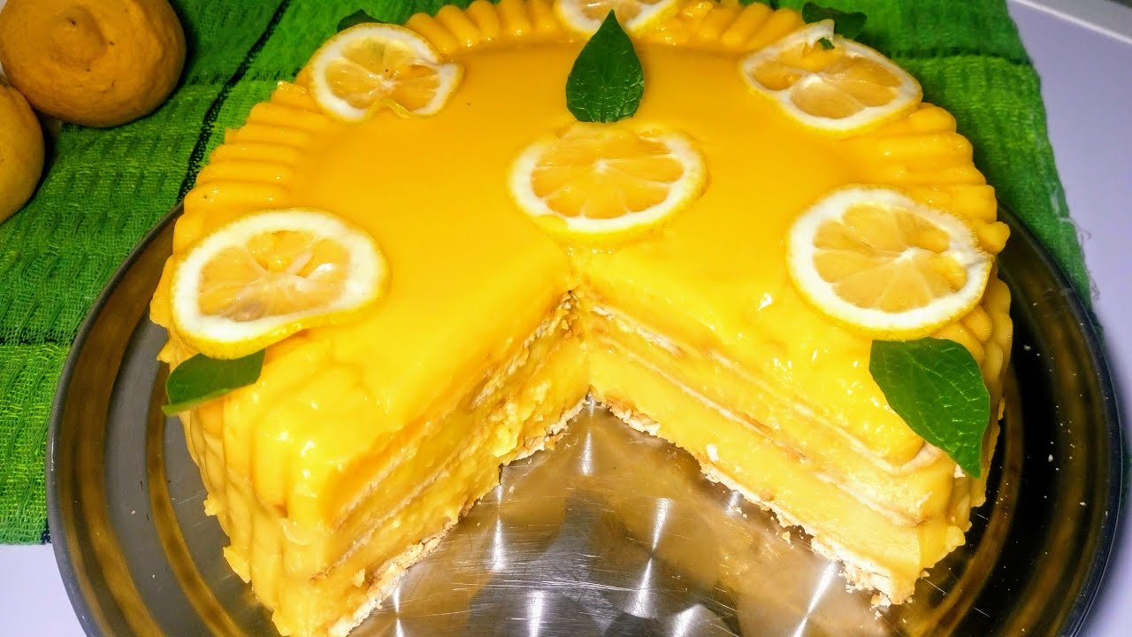 Pastel frío de limón muy facil - YouTube