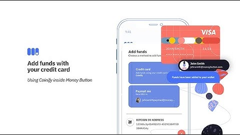 Purchase Bitcoin SV (BSV) inside Money Button with a credit card, powered by Coinify