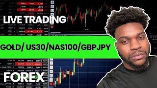 LIVE Forex Trading (GOLD US30 NAS100 SPX500 GBPJPY) London & New York Session December 21st 2023