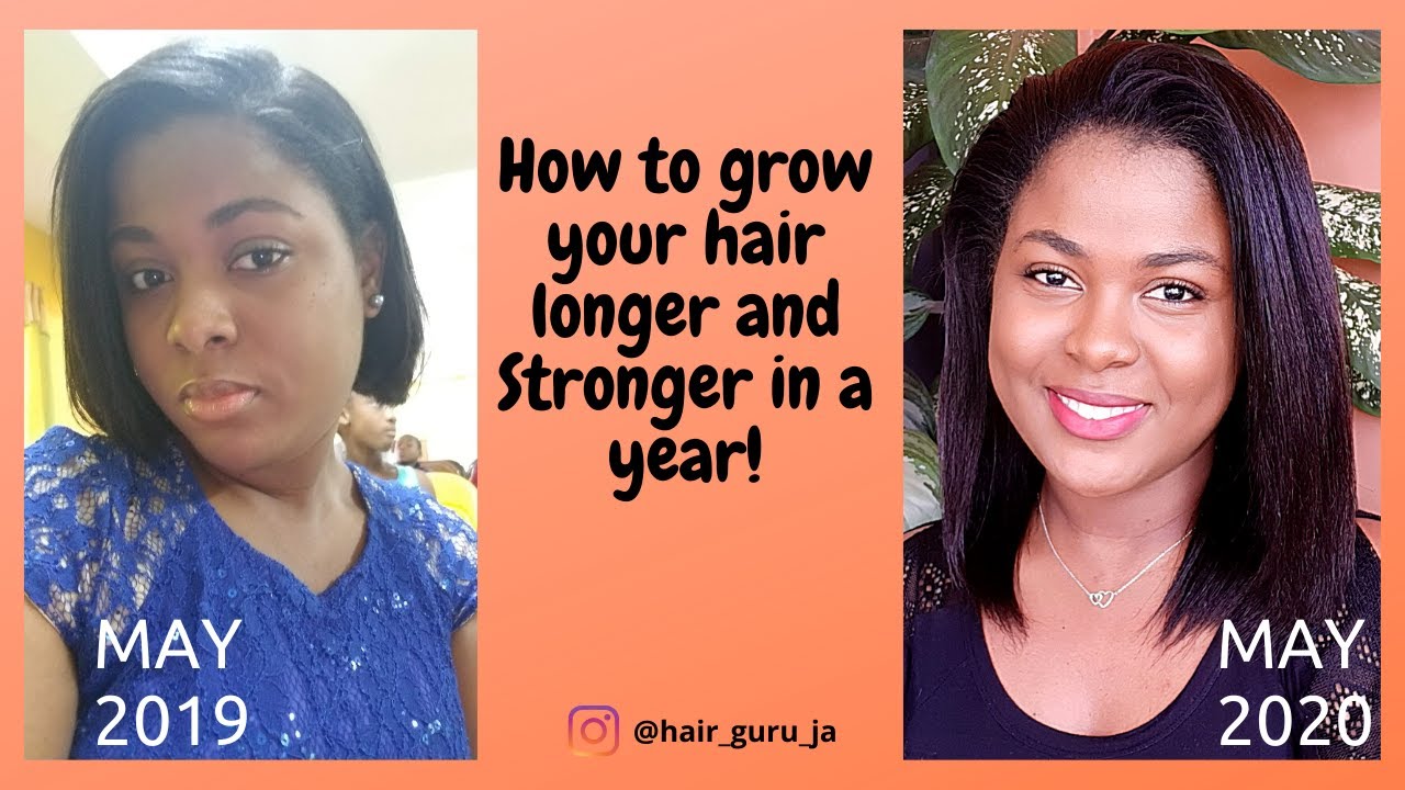 How I grew my relaxed hair| One year Update - YouTube
