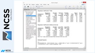 Multiple Regression Analysis in NCSS