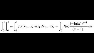 N-Integral Identity Proved by Induction