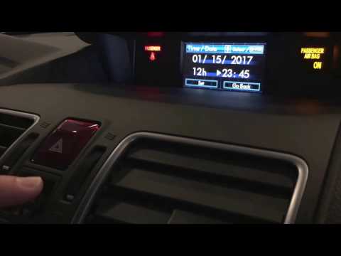 How to set clock on Forester, 2017 and up