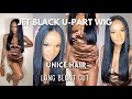 THE MOST NATURAL WIG EVER! Jet Black Unice Hair 22inch U Part Wig with LONG BLUNT CUT | Lex Sinclair