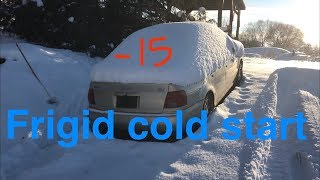 Frigid Audi A4 Cold Cranking Old Start by braydensdeals 8,383 views 6 years ago 6 minutes, 29 seconds
