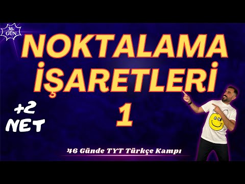 NOKTALAMA İŞARETLERİ -1📌 46 Günde TYT TÜRKÇE Kampı 2024 +PDF📕(36.Gün) Deniz Hoca