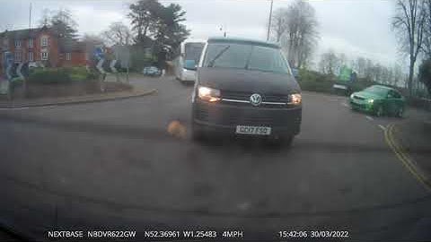 Highway Code changes - SHOCKING footage - giving way at roundabout exit on car & bike -