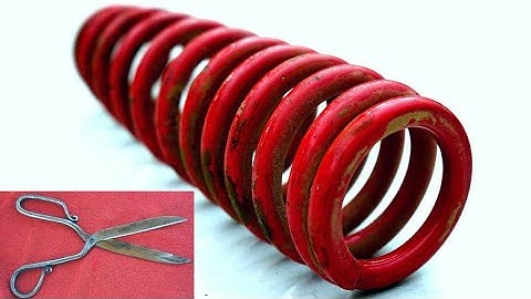 MAKING A PAIR OF SCISSORS FORGED FROM SPRING