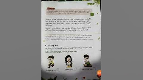 Class 1 | Environmental Studies | Lesson 1: All about me