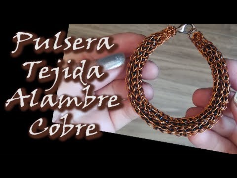 Melodioso pirámide insuficiente PULSERA TEJIDA EN ALAMBRE DE COBRE!!! - YouTube