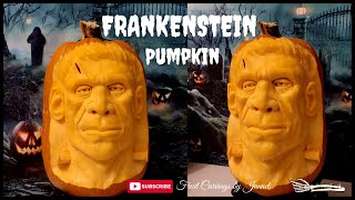 Coolest Frankenstein Pumpkin Carving Timelapse