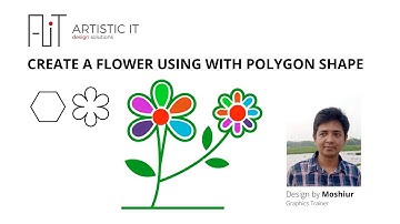 Create a Flower Using with Polygon shape