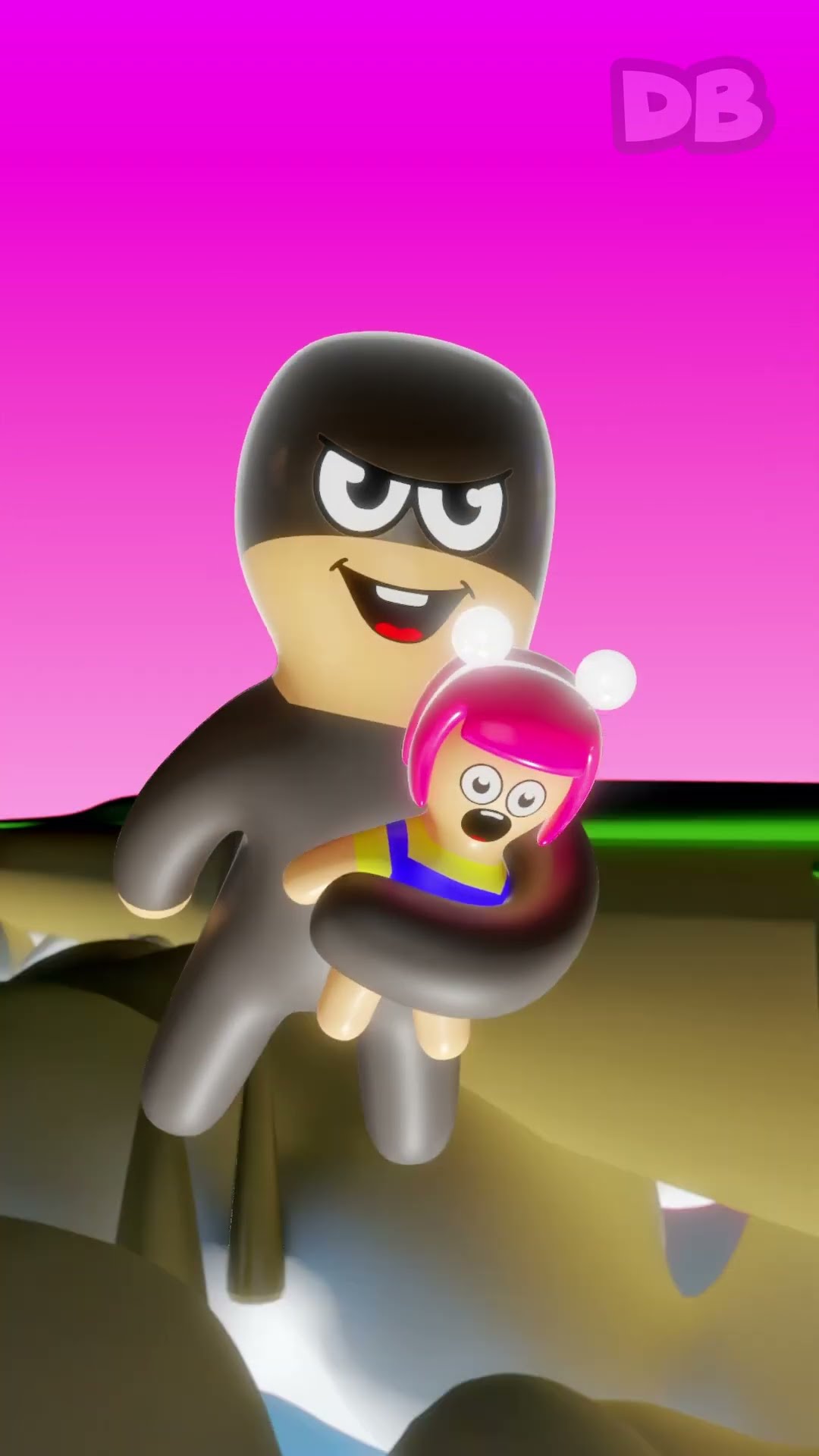 Learn Colors and Counting with Black Balloons | D Billions #shorts #db