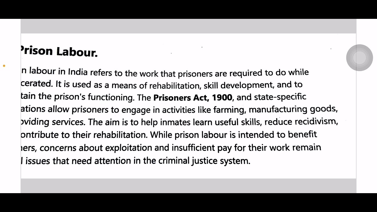 Prison Labour | Criminology and Penology | Justice Insight 360 - YouTube