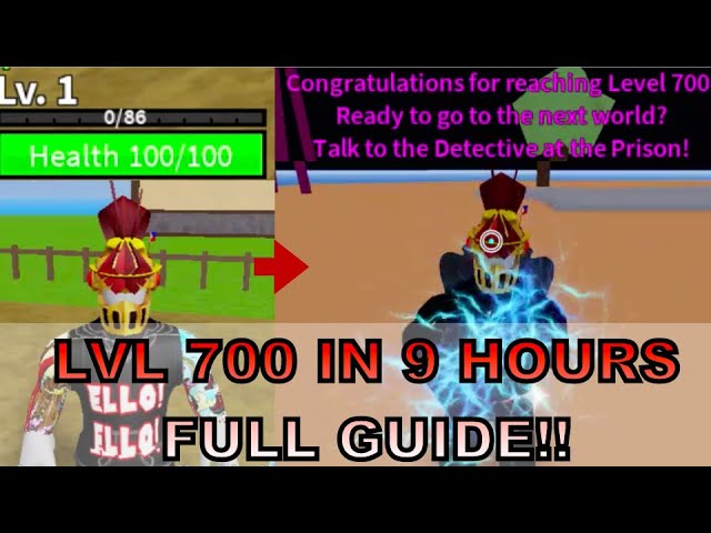 1 To 700 Leveling Guide in Blox Fruits 